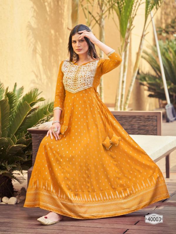 Blue Hills Walkway 40 Rayon Anarkali Kurti Collection